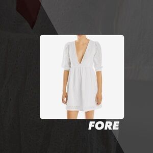 NWOT Fore Floral Eyelet Puff Sleeve Dress